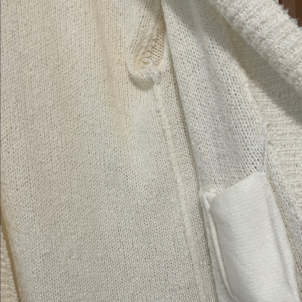 Cream Open-Front Women’s Cardigan Sweater - Picture 4 of 8